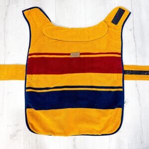 Pendleton Striped Dog Vest - Yellow, Red, and Blue XL